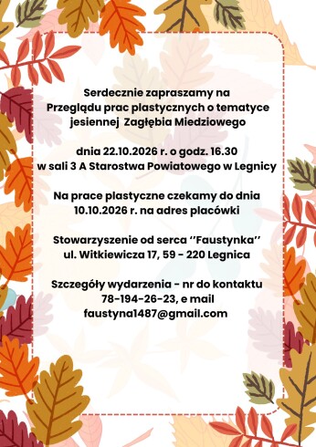 Przegląd prac plastycznych o tematyce jesiennej Zagłębia Miedziowego