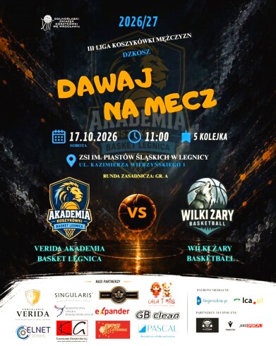 Akademia Basket Legnica vs Wilki Żary Basketball